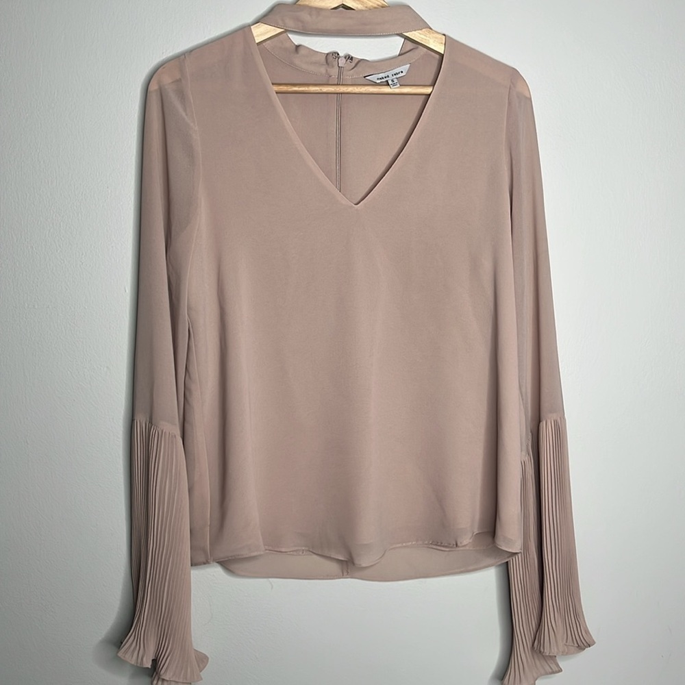 Women’s Naked Zebra Small Taupe Blouse